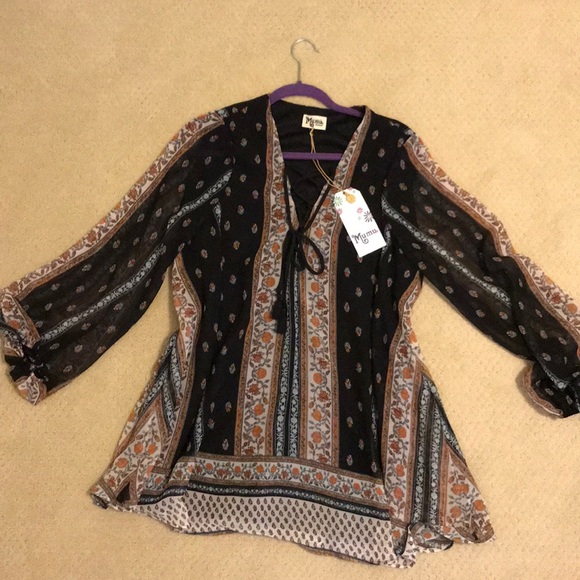 Show Me Your MuMu Tops - Show Me Your Mumu Tunic in Honeysuckle Print